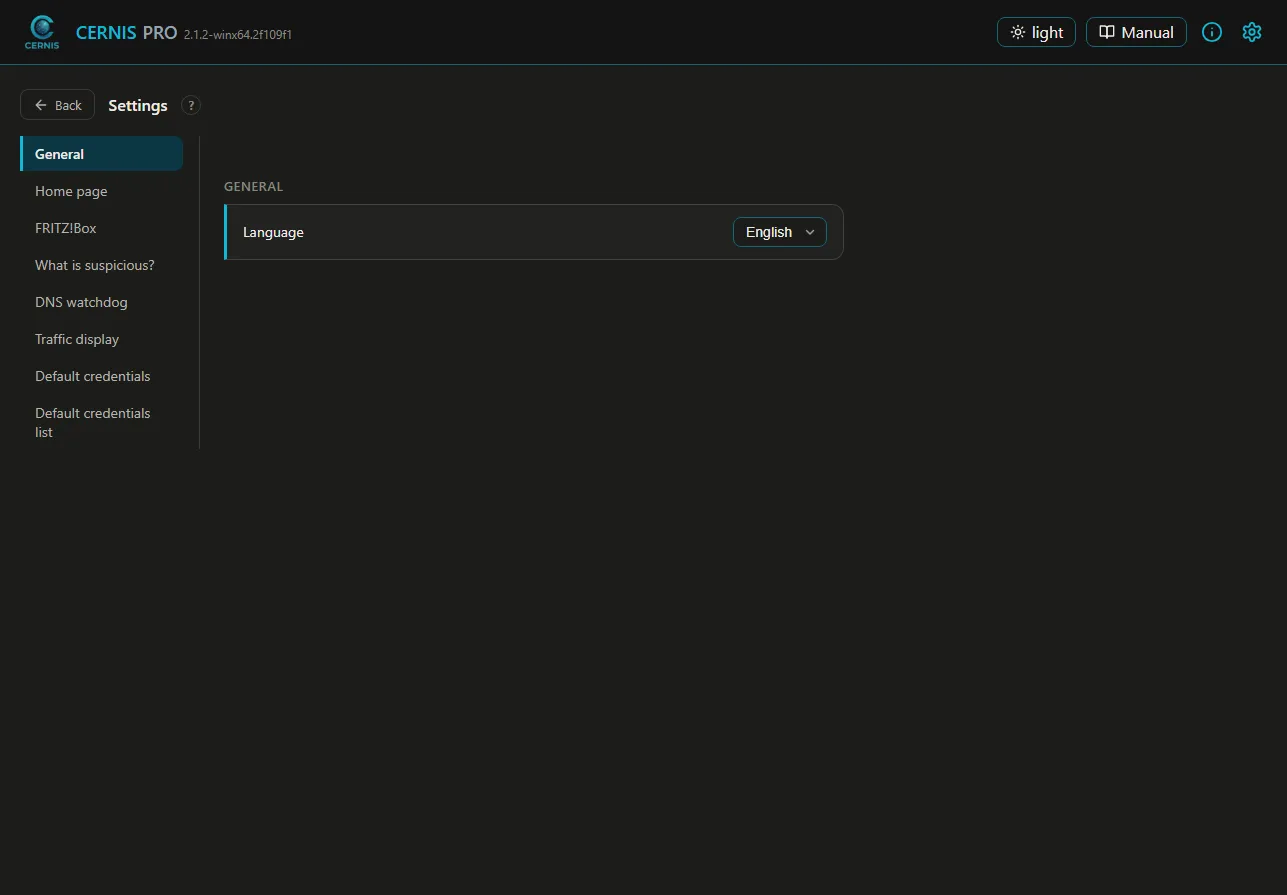 The settings: custom analysis rules, port lists and language — everything on the user’s terms.